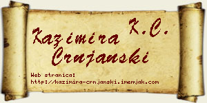 Kazimira Crnjanski vizit kartica